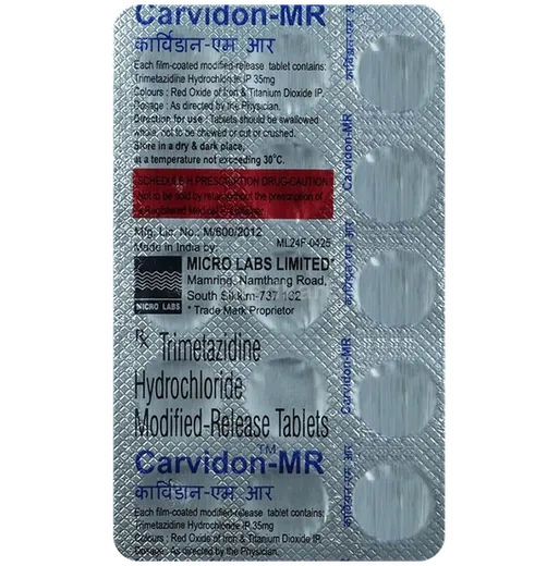 carvidon mr tablet 10's